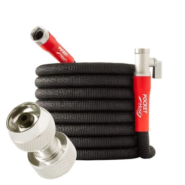POCKET HOSE Silver Bullet 2.0 Expandable Garden Hose 3/4in x 75ft with Turbo Shot Nozzle